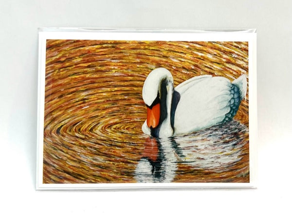 Autumn Swan Card