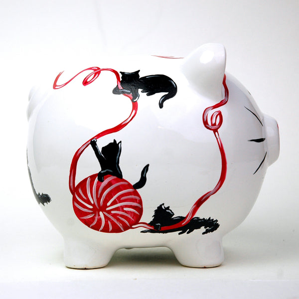 Custom Hand Painted Piggy Bank - Janelle Patterson Art