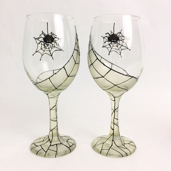 Janelle Patterson Art - Spider Wine Glasses
