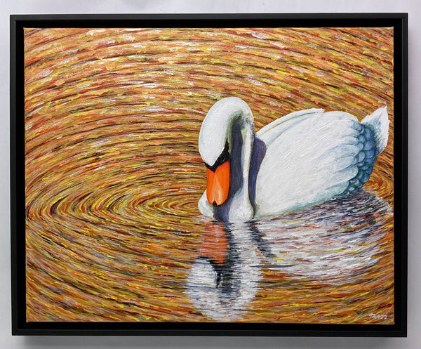 Autumn Swan Original Painting