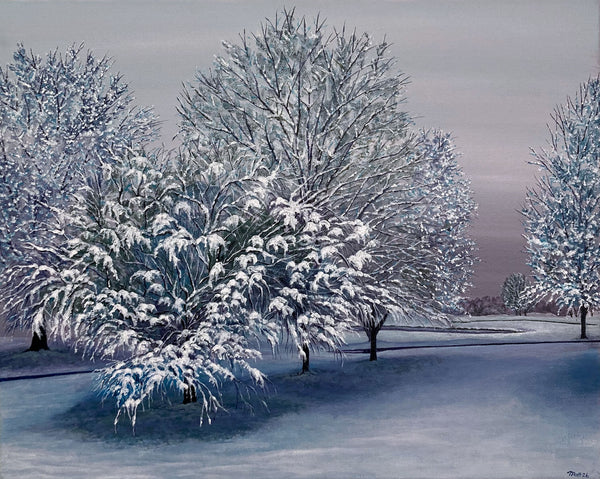 Custom Winter Landscape Original Painting