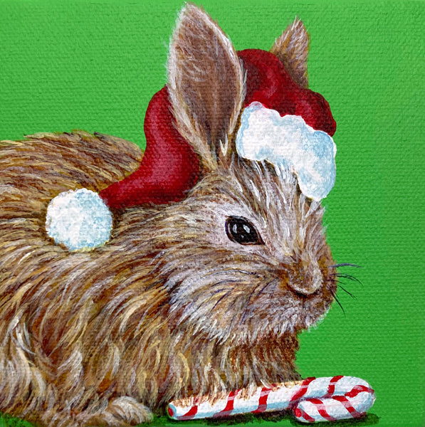 Christmas Bunny Mini Painting