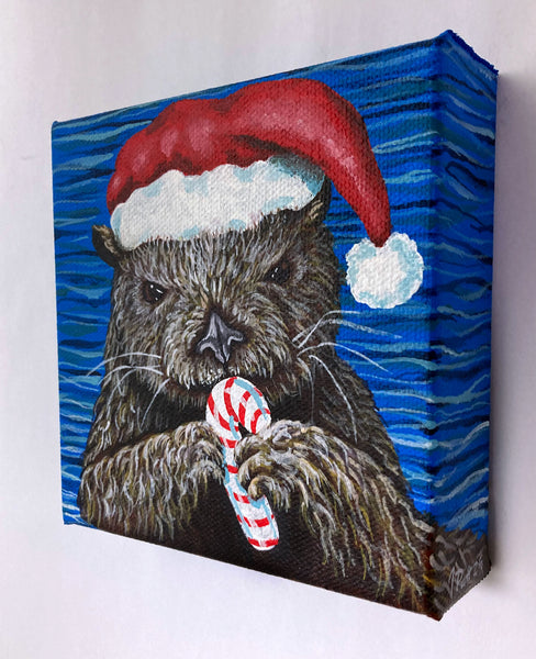 Christmas Otter 3 Mini Painting