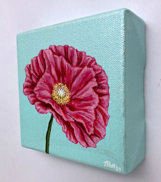 Custom Pink Poppy Mini Painting