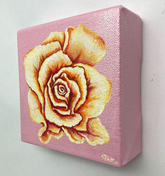 Custom Yellow Rose Mini Painting