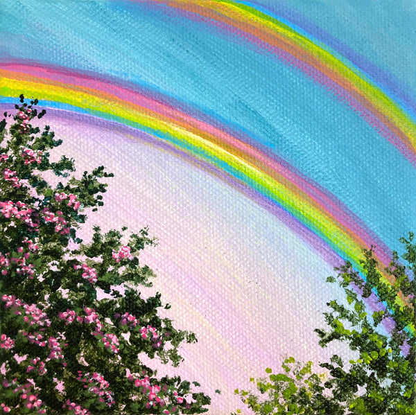 Double Rainbow Mini Painting