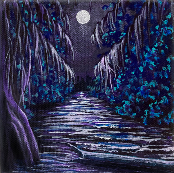 Evening in the Bayou Mini Painting
