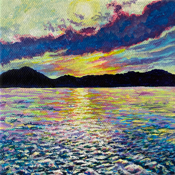Evening on the Lake Mini Painting