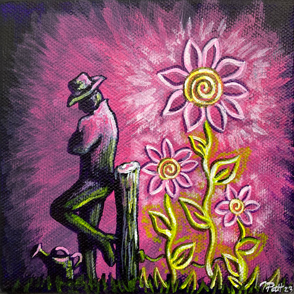 Glow Where You're Planted Mini Painting