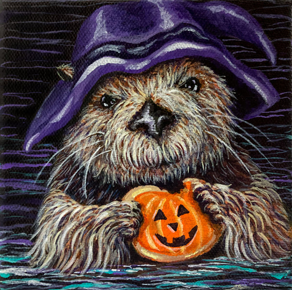 Happy Otterween 6" x 6" Print