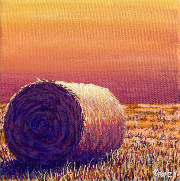 Hay Bale Mini Painting