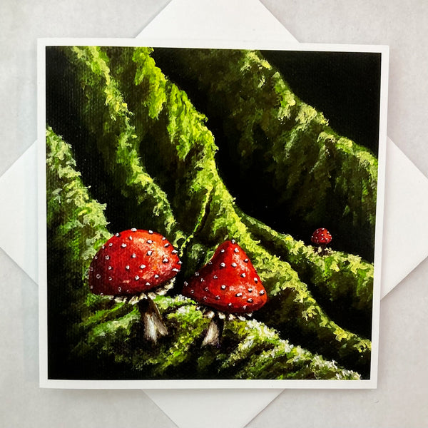 Mushrooms in the Forest Card