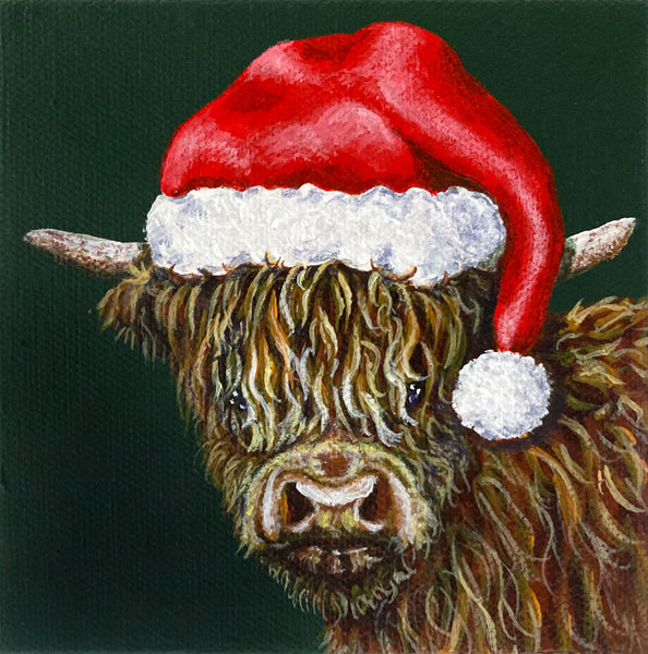 Moo-y Christmas Mini Painting