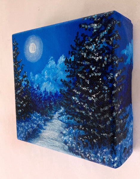 Moonlight Walk Mini Painting