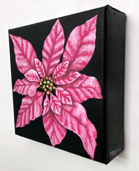 Pink Poinsettia Mini Painting