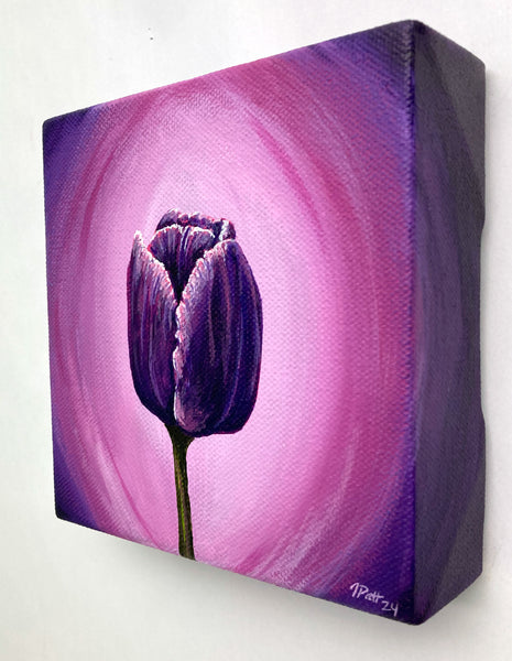 Purple Tulip Mini Painting