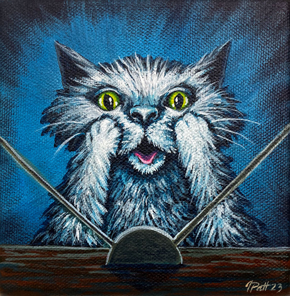 Scaredy Cat Mini Painting