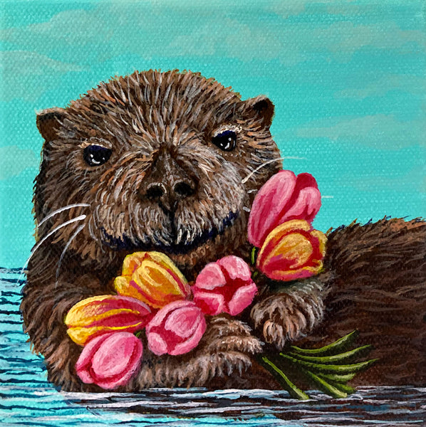 Spring Otter 6" x 6" Print