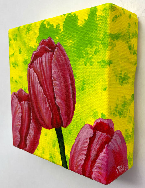 Triple Tulip Mini Painting