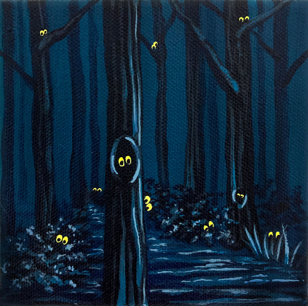Watchful Eyes Mini Painting