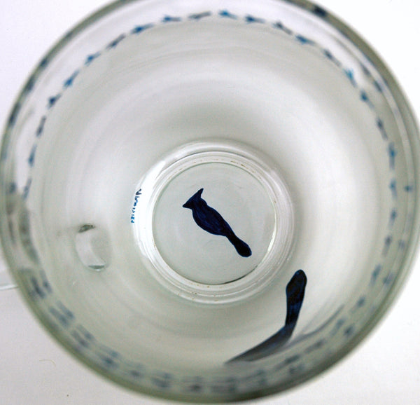 Blue Jay Glass Mug - Janelle Patterson Art