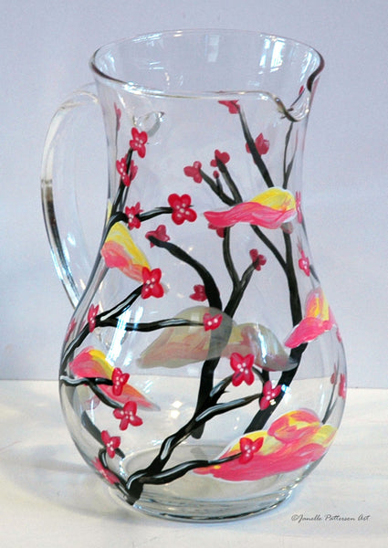 Clouds and Blossoms Pitcher - Janelle Patterson Art