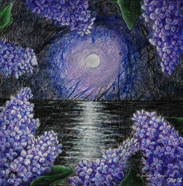 Lilacs Original Painting - Janelle Patterson Art