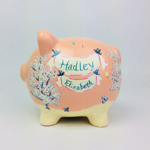 Custom Hand Painted Piggy Bank