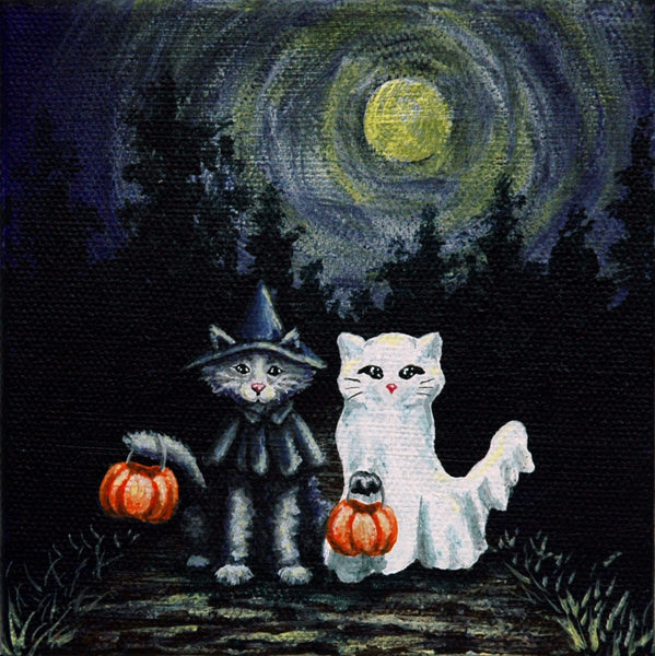 Happy Meowloween Mini Painting