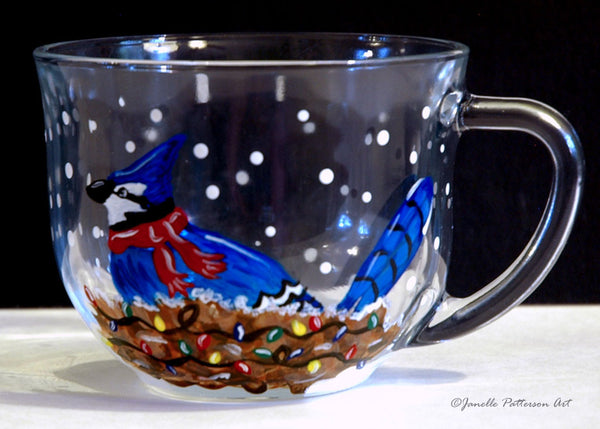 Happy Holi-Jay Glass Mug - Janelle Patterson Art