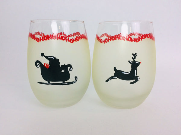 Ho Ho Ho Stemless Glasses