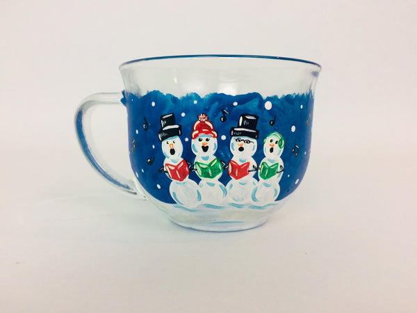 Snow Carolers Glass Mug