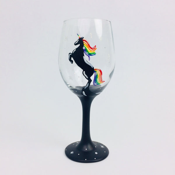 Rainbow Unicorn Wine Glass
