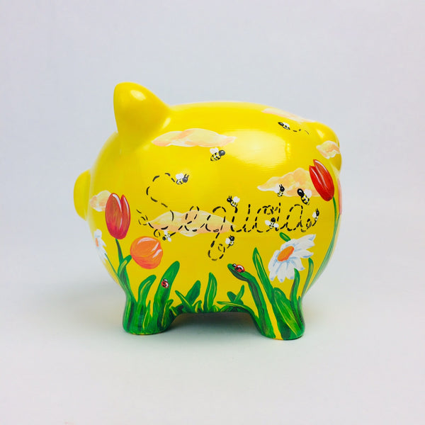 Custom Hand Painted Piggy Bank