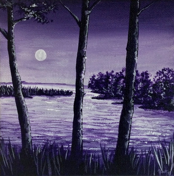 Lavender Lagoon Mini Painting