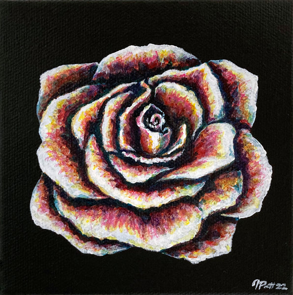 Rainbow Rose Mini Painting