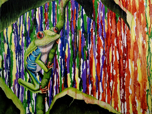 Rainbow Frog Original Painting