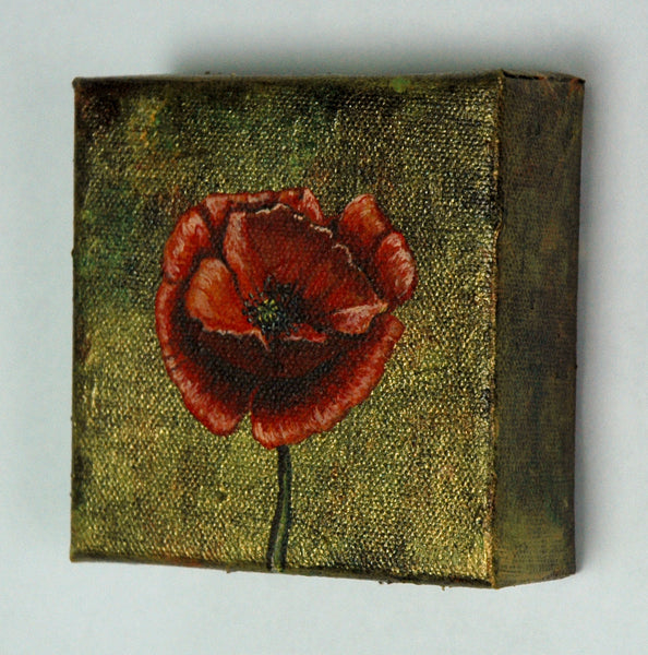 Red Poppy Mini Painting
