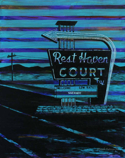 Rest Haven Court Original Painting and Prints - Janelle Patterson Art