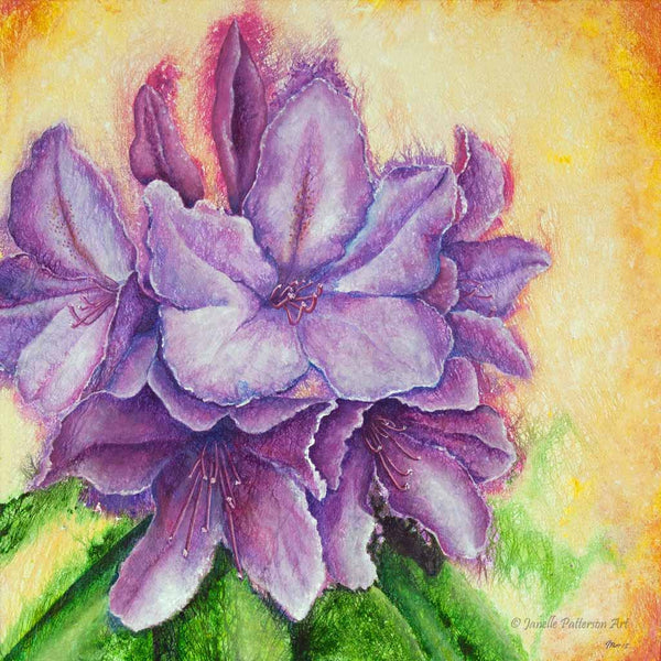 Rhododendron Original Painting - Janelle Patterson Art