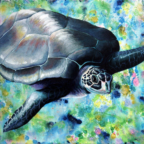 Sea Turtle 5" x 5" Print