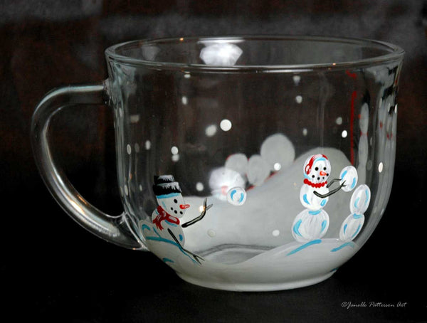Snow Day Glass Mug - Janelle Patterson Art