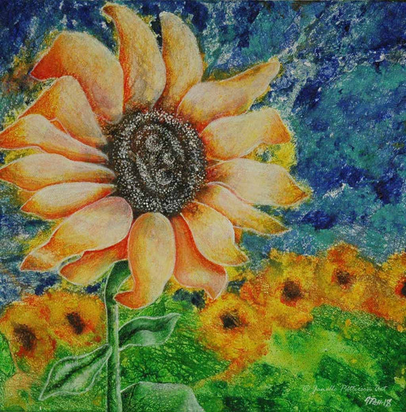 Sunflower Original Painting - Janelle Patterson Art