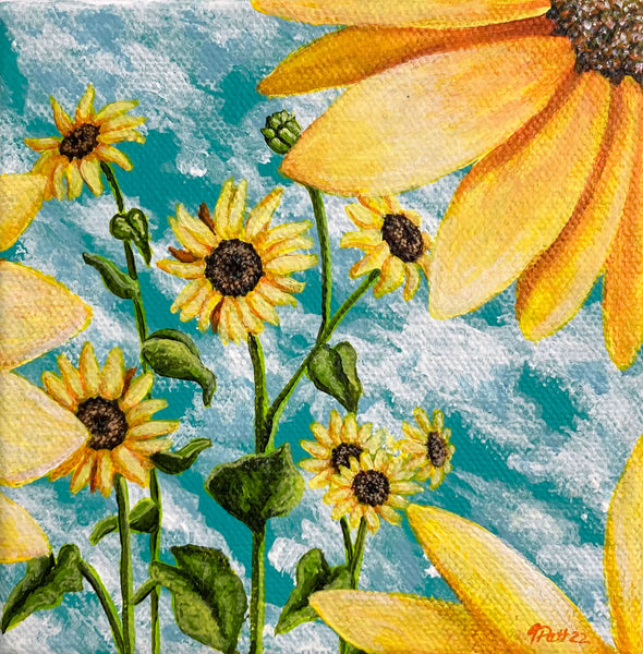 Sunny Flowers Mini Painting