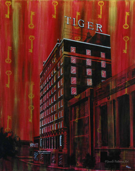 Tiger Hotel Original Painting and Prints - Janelle Patterson Art