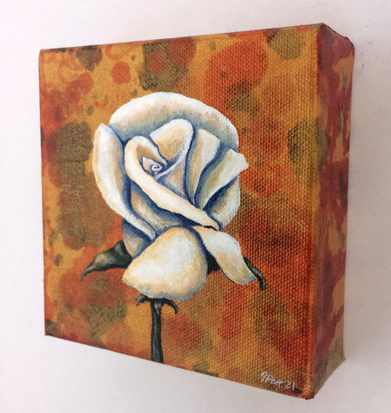 White Rose Mini Painting